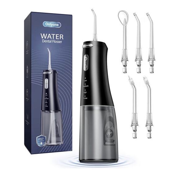 Onlyone Other - Onlyone Water Dental Flosser, 300ML Portable Oral Irrigator for Teeth, 4 Modes